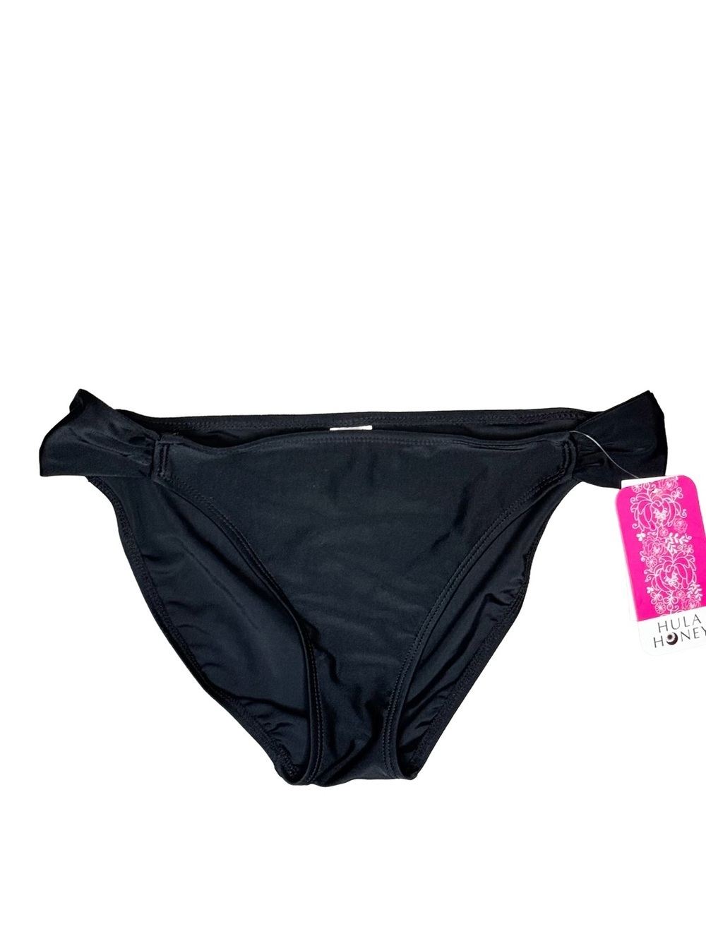 Hula Honey Black Low-Rise Bikini Bottom